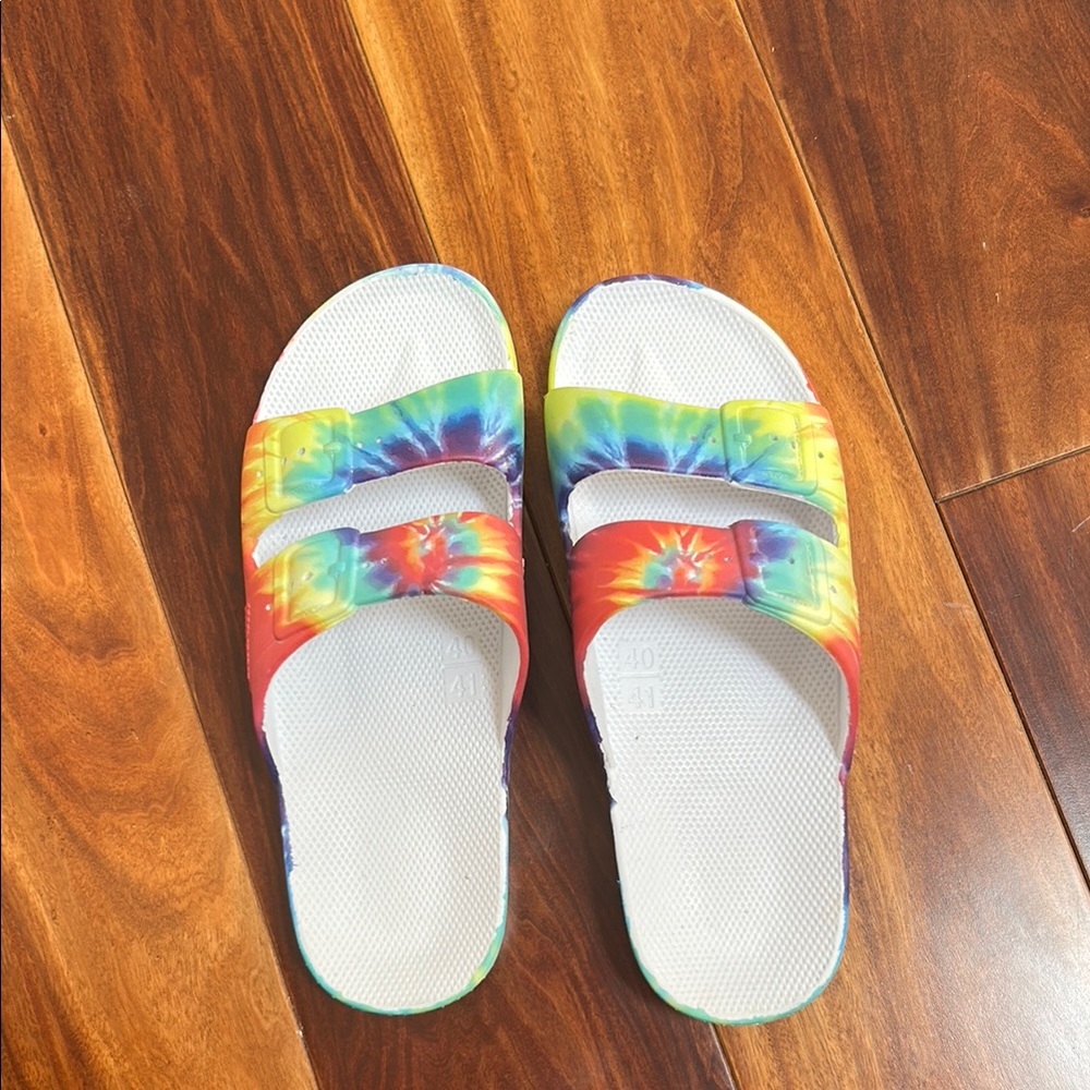 Vibrant Tie-Dye Women's Slide Sandals